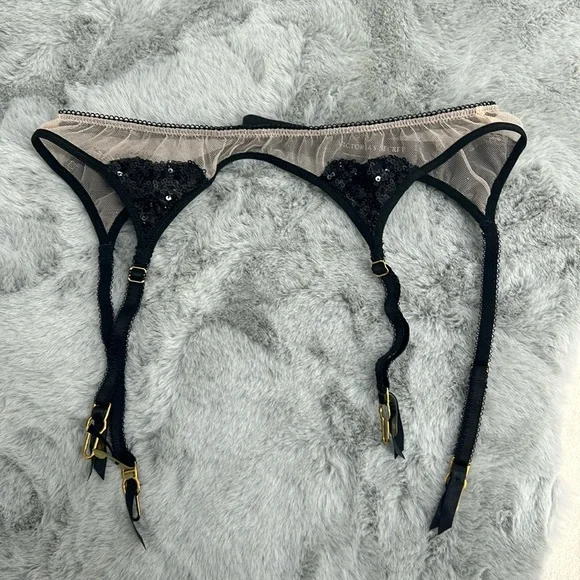 Victoria's Secret | Accessories | Victorias Secret Mesh Sequin Garter Belt  | Poshmark